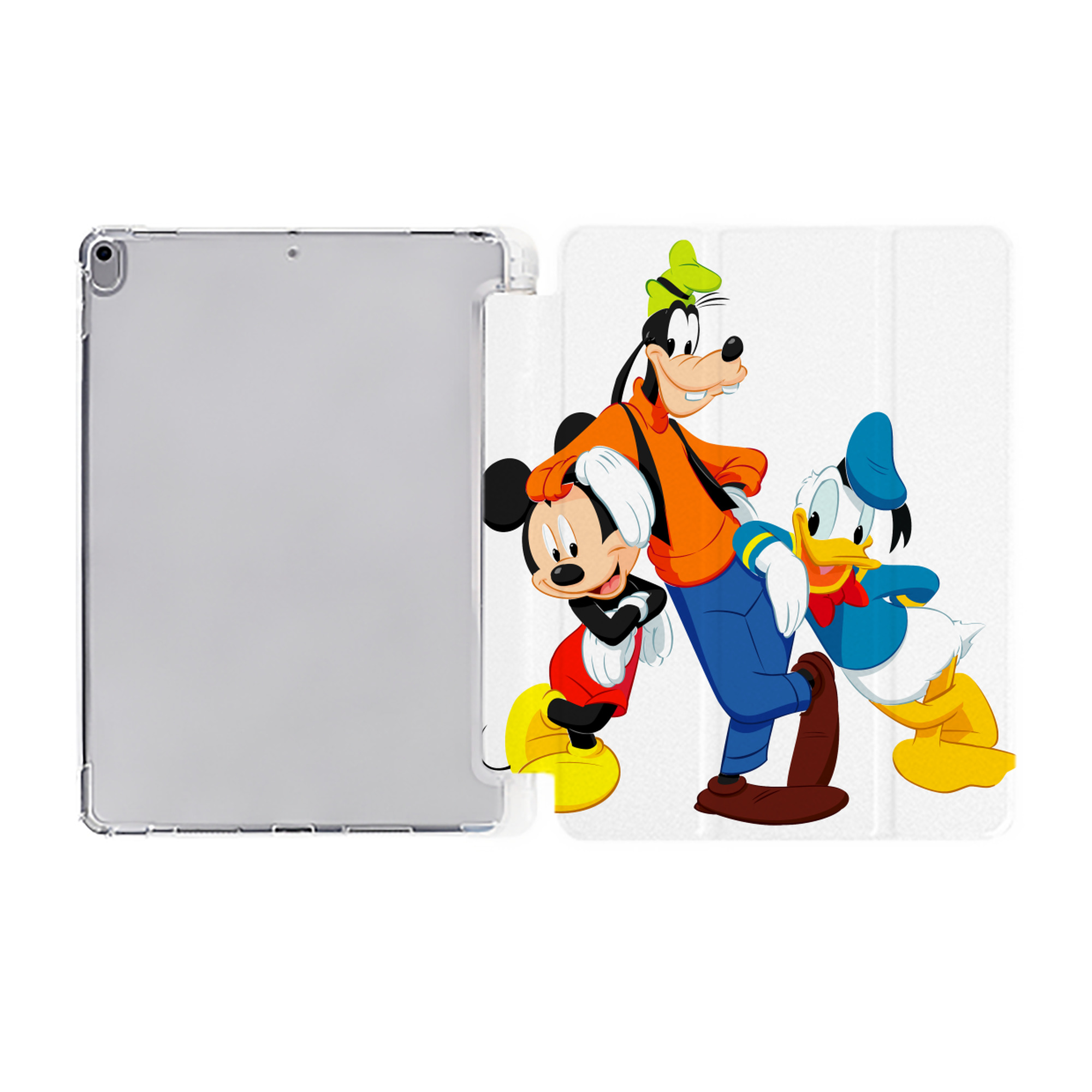 ミッキーマウス Mickey Mouse IPad ケース ペン収納付き 三つ折りスタンド PUレザー×シリコン 対応機種9.5/10.5/10.9インチ